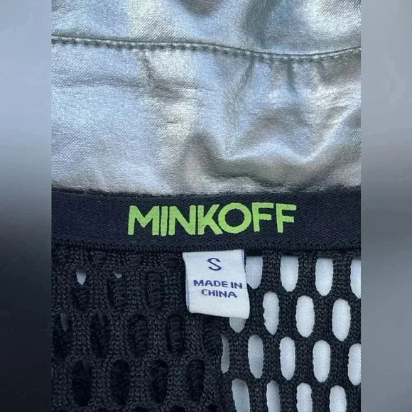 Rebecca Minkoff moto jacket with a striking foil finish small - Picture 6 of 16